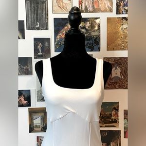 Abercrombie Corset Sleeveless White Bodysuit M
